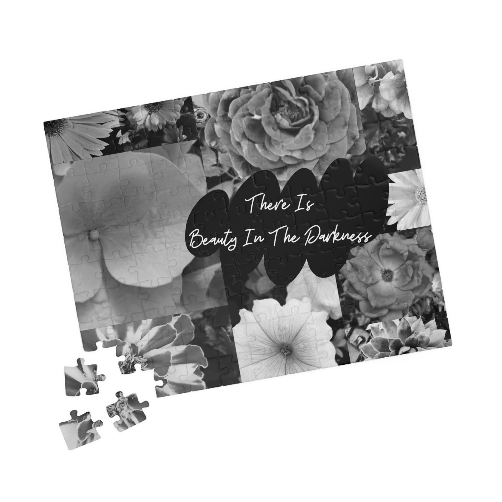 Floral 'There Is Beauty In The Darkness' Jigsaw Puzzle — 110 Piece Inspirational Puzzle