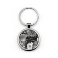 Beauty In The Darkness Round Stainless Steel Keychain