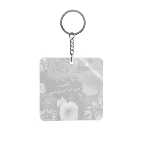 Beauty In The Darkness Square keychain