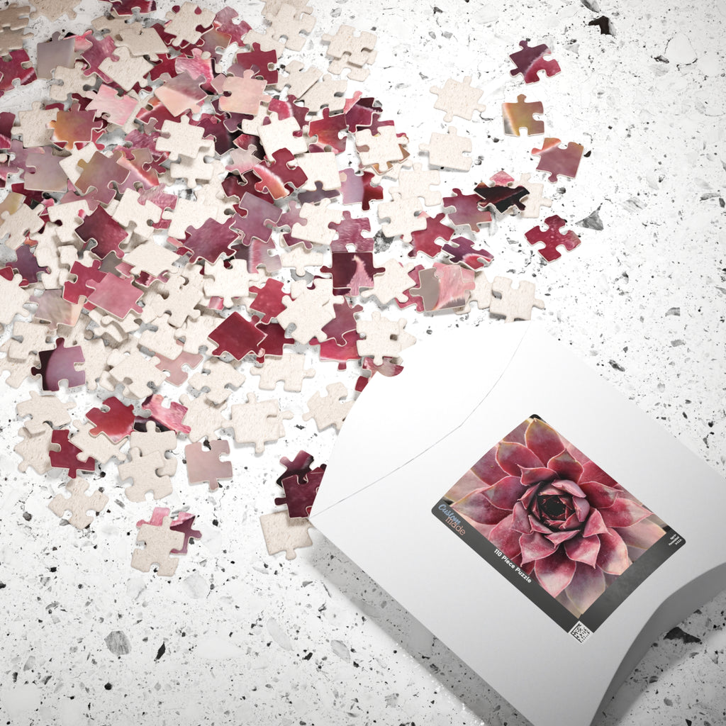 Succulent Close-Up Jigsaw Puzzle — Floral Photo Puzzle (110 pieces)
