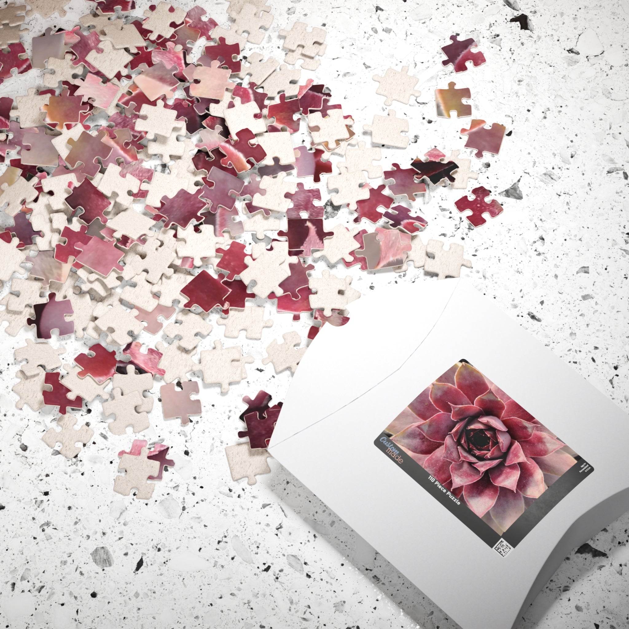 Succulent Close-Up Jigsaw Puzzle — Floral Photo Puzzle (110 pieces)