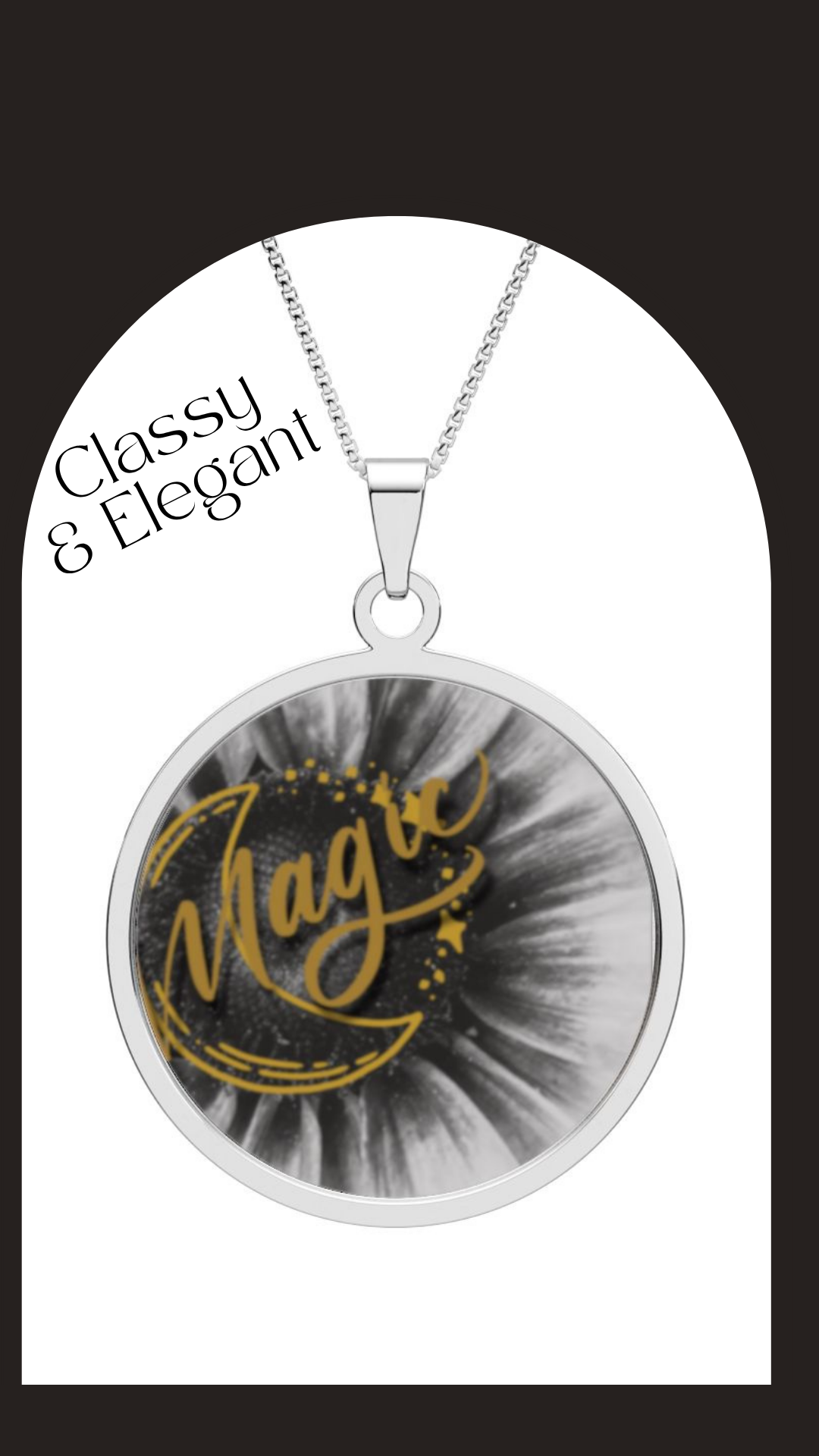 Magic Round Photo Necklace