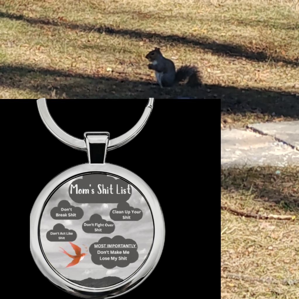 Funny "Mom's Shit List" Round Stainless Steel Keychain – Humorous Mother’s Day Gift