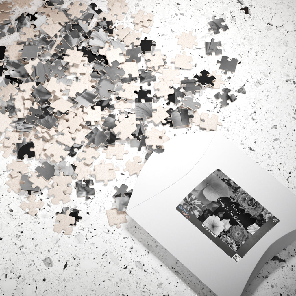 Floral 'There Is Beauty In The Darkness' Jigsaw Puzzle — 110 Piece Inspirational Puzzle