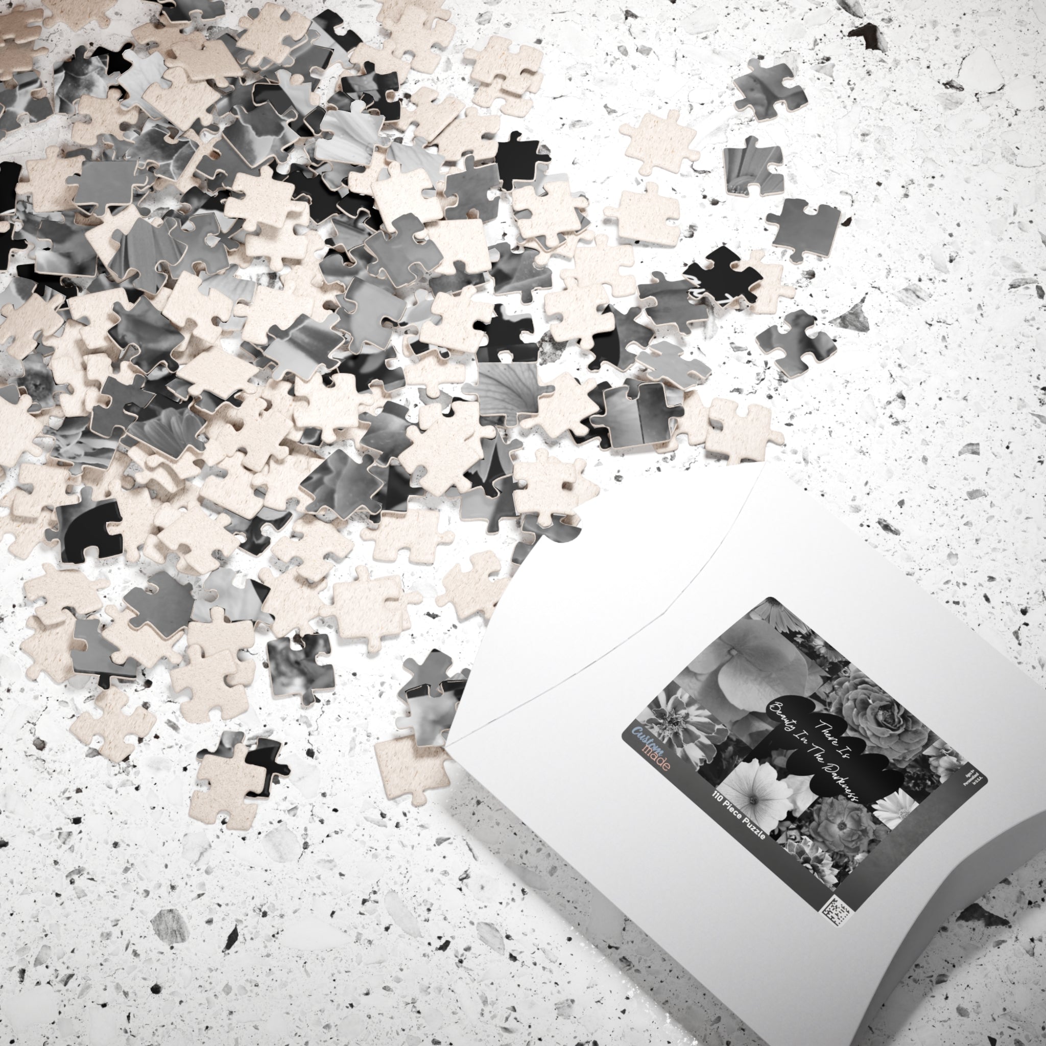 Floral 'There Is Beauty In The Darkness' Jigsaw Puzzle — 110 Piece Inspirational Puzzle
