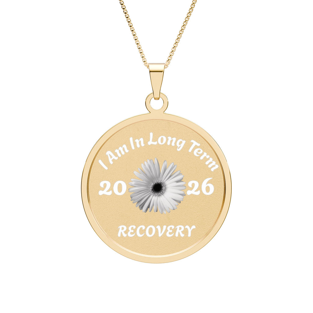 "I Am In Long Term Recovery" Photo Necklace