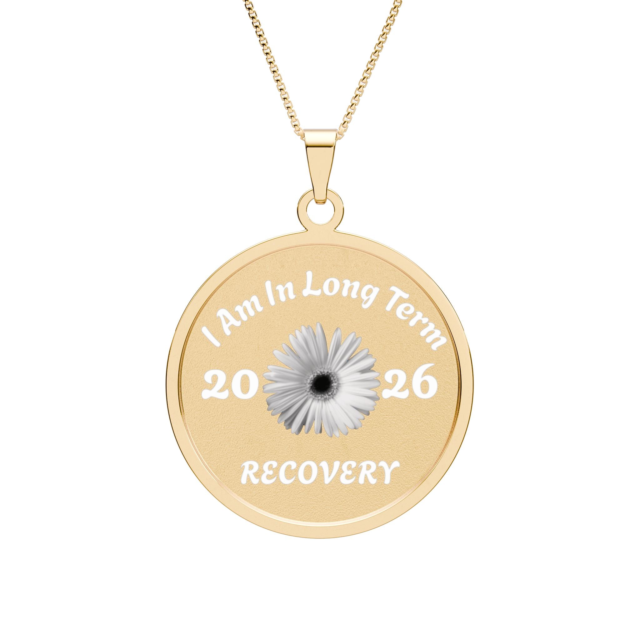 "I Am In Long Term Recovery" Photo Necklace