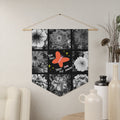 Inspirational Butterfly Pennant — "You Fall Then You Fly Again" Floral Wall Banner