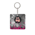 Floral Graduation Square Keychain
