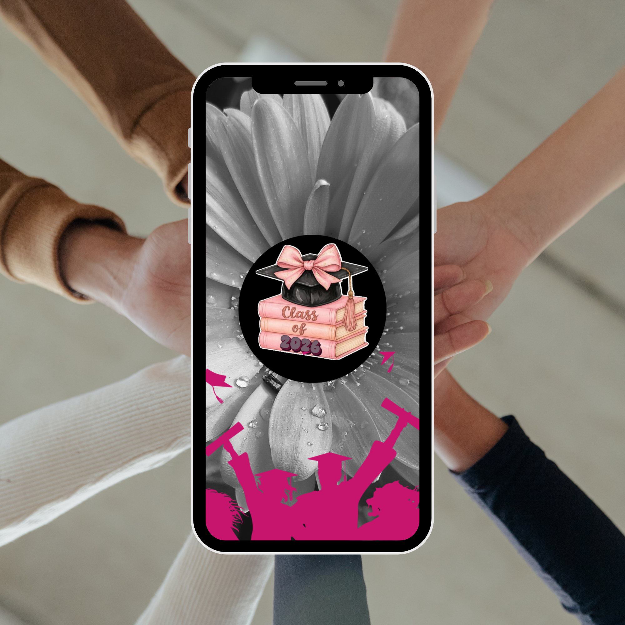 Floral Graduation Phone Wallpaper