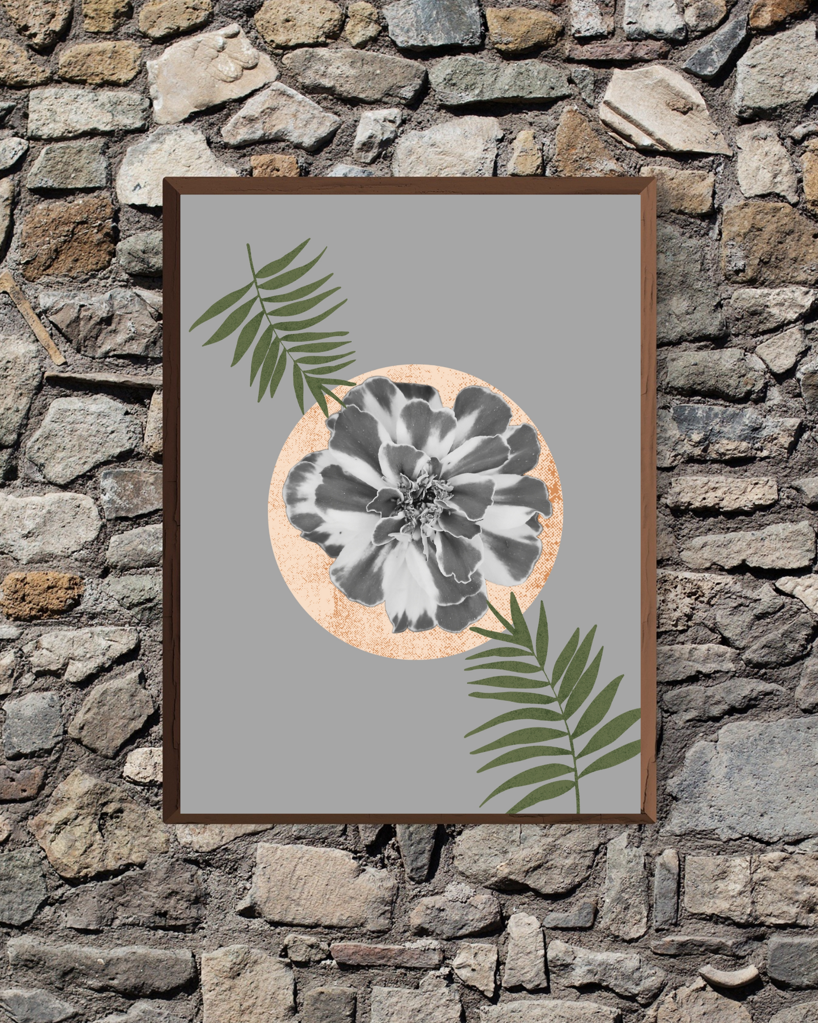 Digital Wall-Art Tye-Dye And leaf