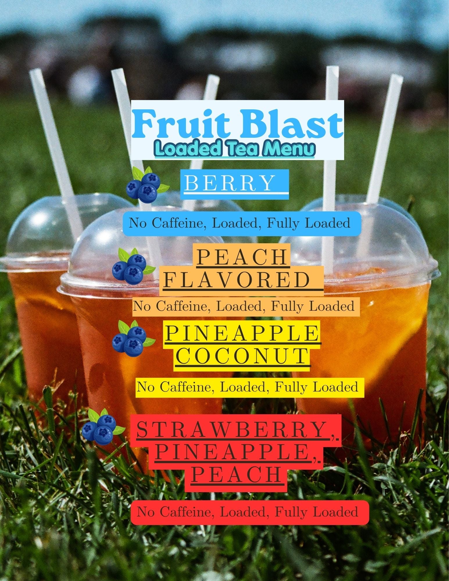 Fruit Blast Loaded Tea Menu