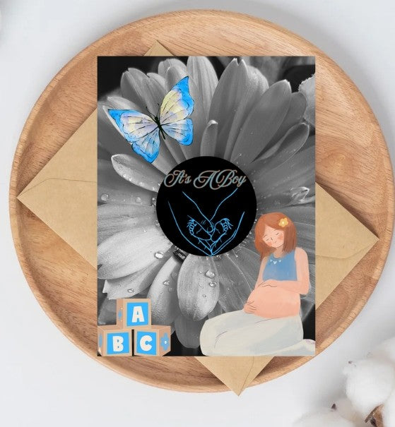 Digital Print It's A Boy Card