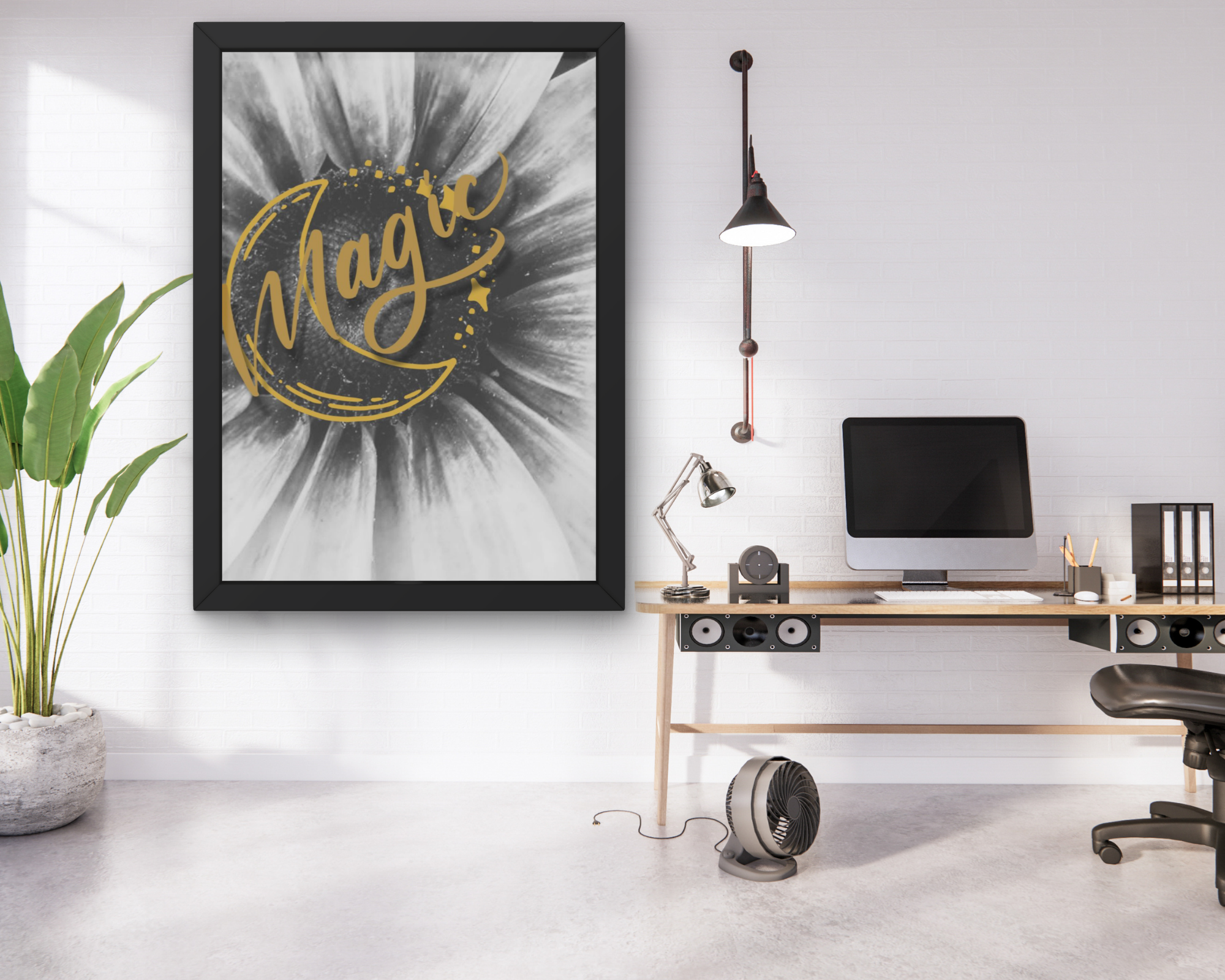 Magic Sunflower Digital Wall Art