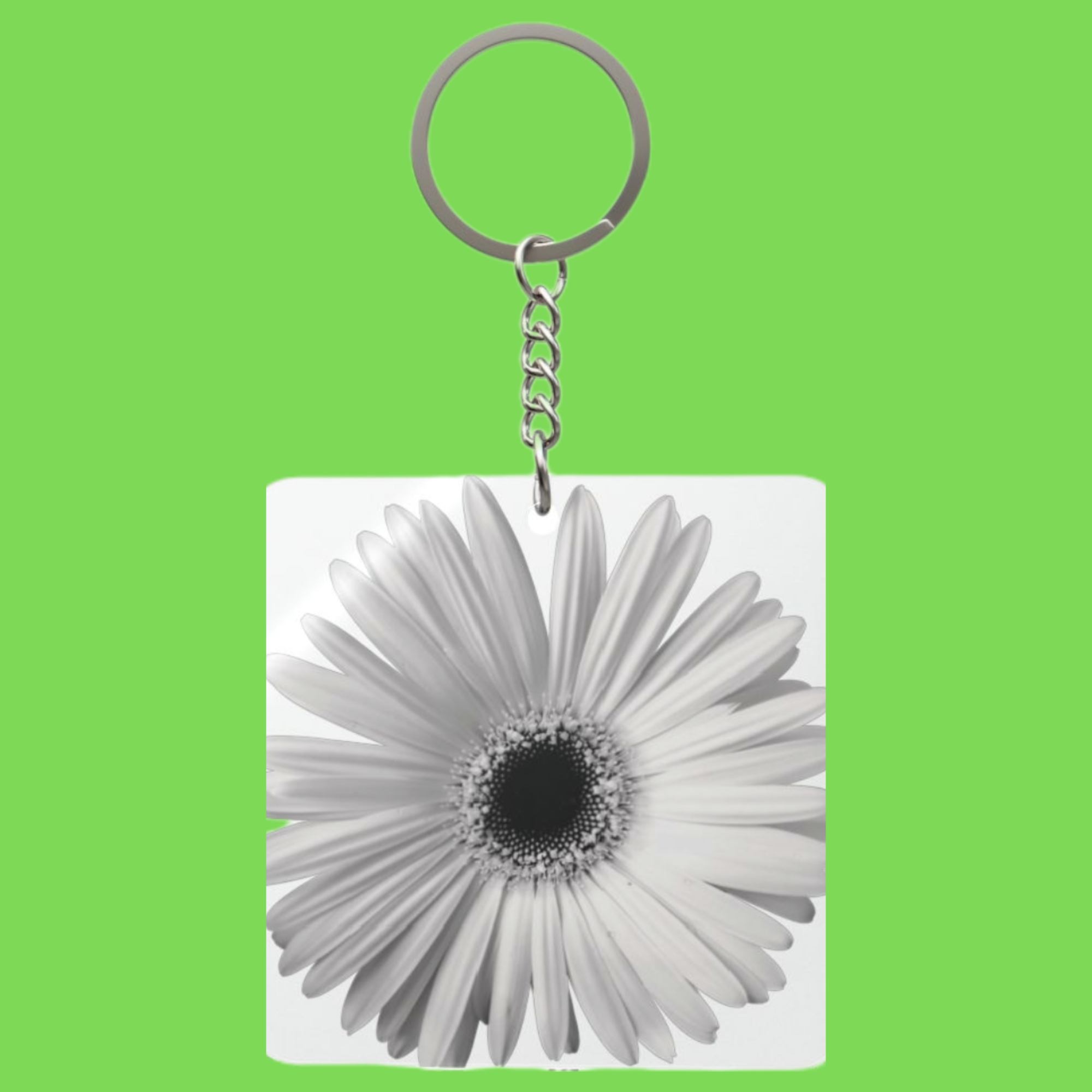 Daisy Square Keychain