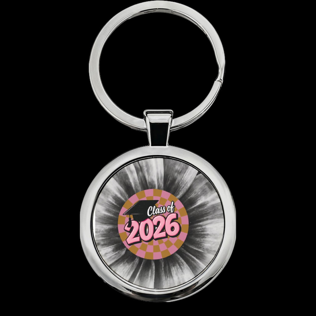Class of 2026 Round Stainless Steel Keychain
